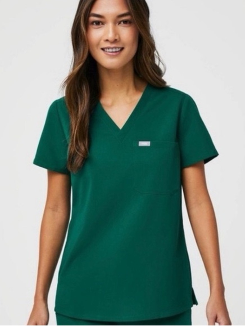 FIGS Women’s Hunter Green Catarina Scrub Top